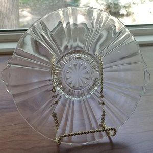 Vintage Anchor Hocking Clear Glass Cookie Plate